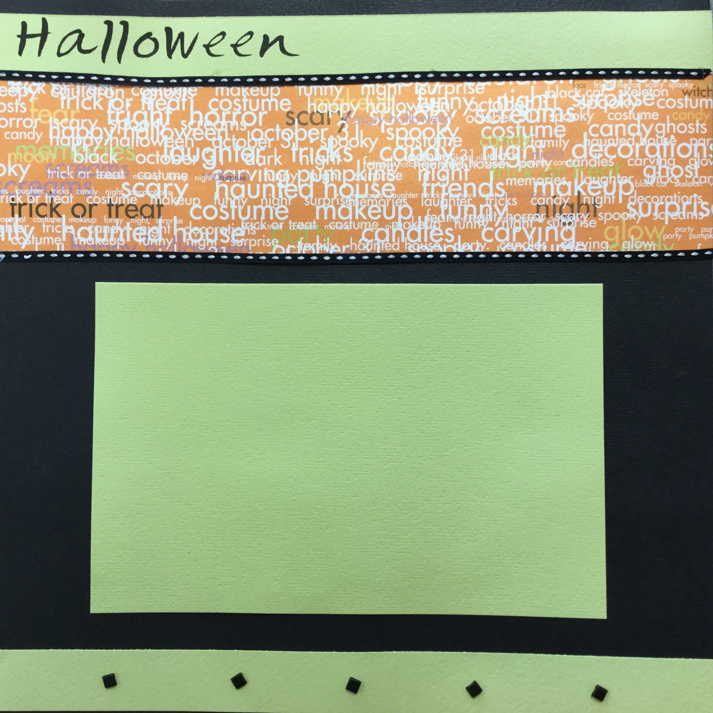 898C970F-43B1-4ADD-BD0D-F76DDA907FBA Premade Pages $5.00 HALLOWEEN 12"X12" Scrapbook Pages - Image 1