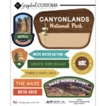 Scrapbook Customs CANYONLANDS NATIONAL PARK SIGNS Sticker 10pc