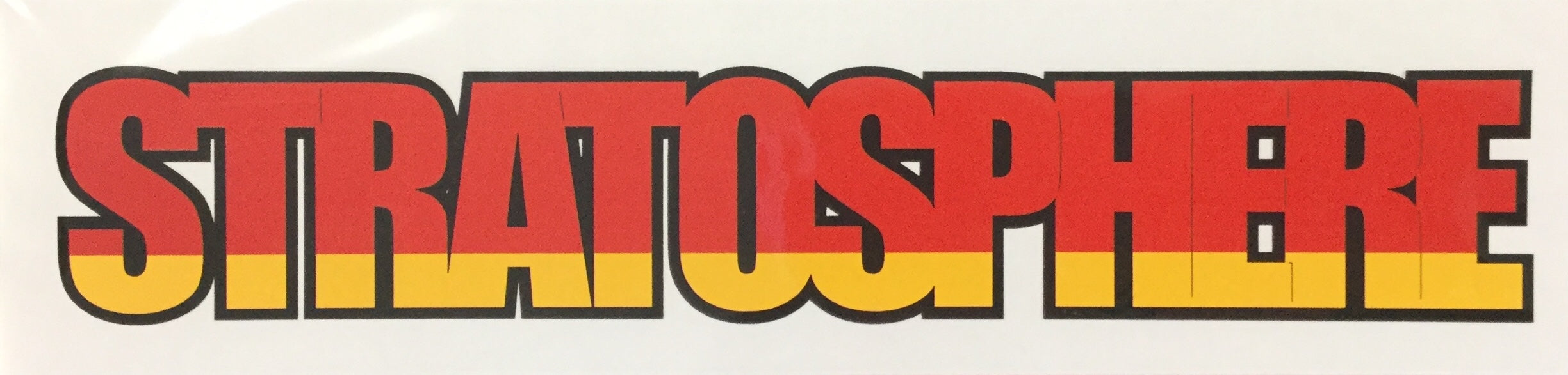 8E0D852A-F75A-44C4-A967-E9042208B214 STRATOSPHERE Two-Tone Title Travel Laser Cuts 3"X12" 1pc - Image 1