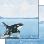 Scrapbook Customs SAFARI ORCA 12"X12" Scrapbook Paper