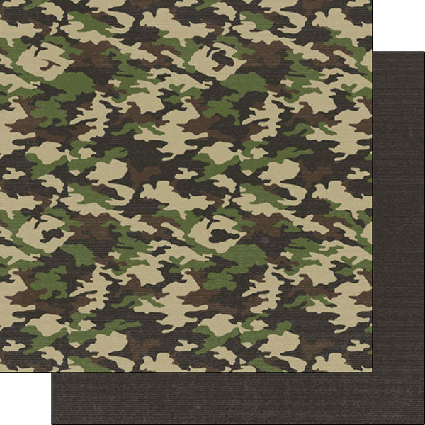 8E97E2BE-787C-44D2-A205-828F54B60ABD REGULAR CAMO 12"X12" Scrapbook Customs Paper - Image 1