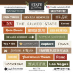 Scrapbook Customs NEVADA WORD BIT Stickers 25pc