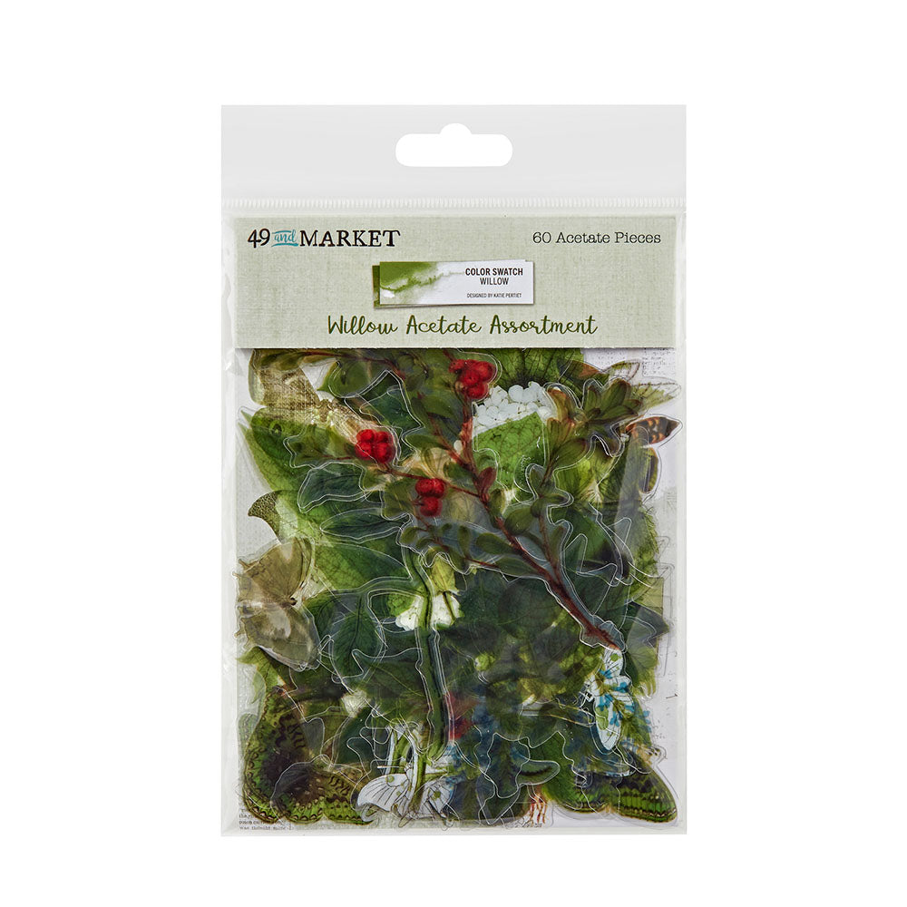 904F08F5-FF3A-4A45-9334-0BFAF21C6B2D 49 and Market Color Swatch WILLOW ACETATE ASSORTMENT Leaves 60pc - Image 1