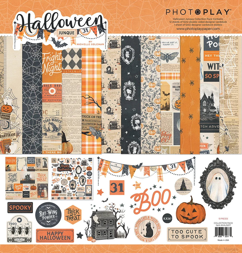 92A57CCB-1EB1-4A97-8975-266950E9CC54 Photoplay HALLOWEEN JUNQUE 12"X12" Collection Pack - Image 1
