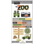 Scrapbook Customs ZOO SAFARI Sticker 21pc