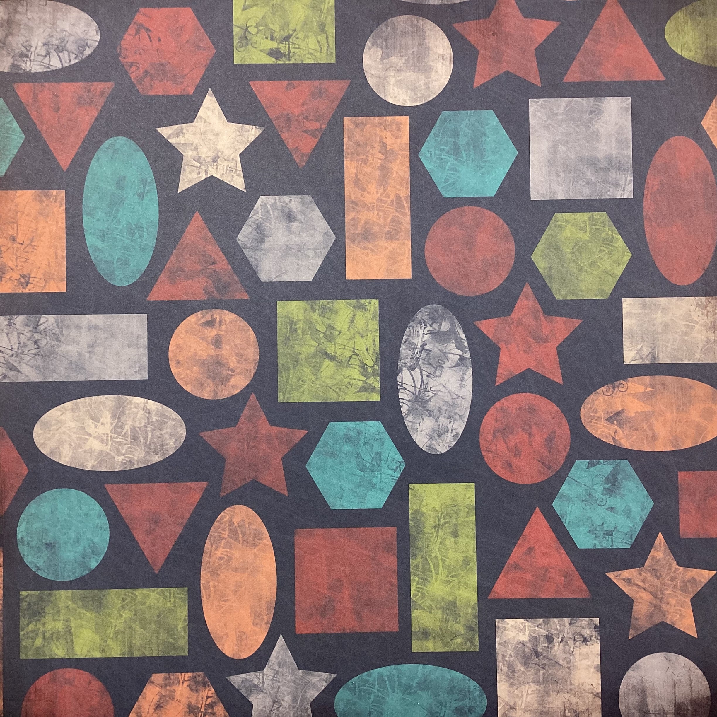 948221AA-21F8-46EE-9DB5-351BBA1CAF28 Moxxie BUSY BOY SHAPE UP 12X12 Scrapbook Paper - Image 1