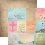 Paper House FAITH TAGS 12X12 Scrapbook Paper