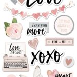 Paper House THIS IS LOVE 3D Scrapbook Sticker