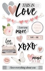 Paper House THIS IS LOVE 3D Scrapbook Sticker