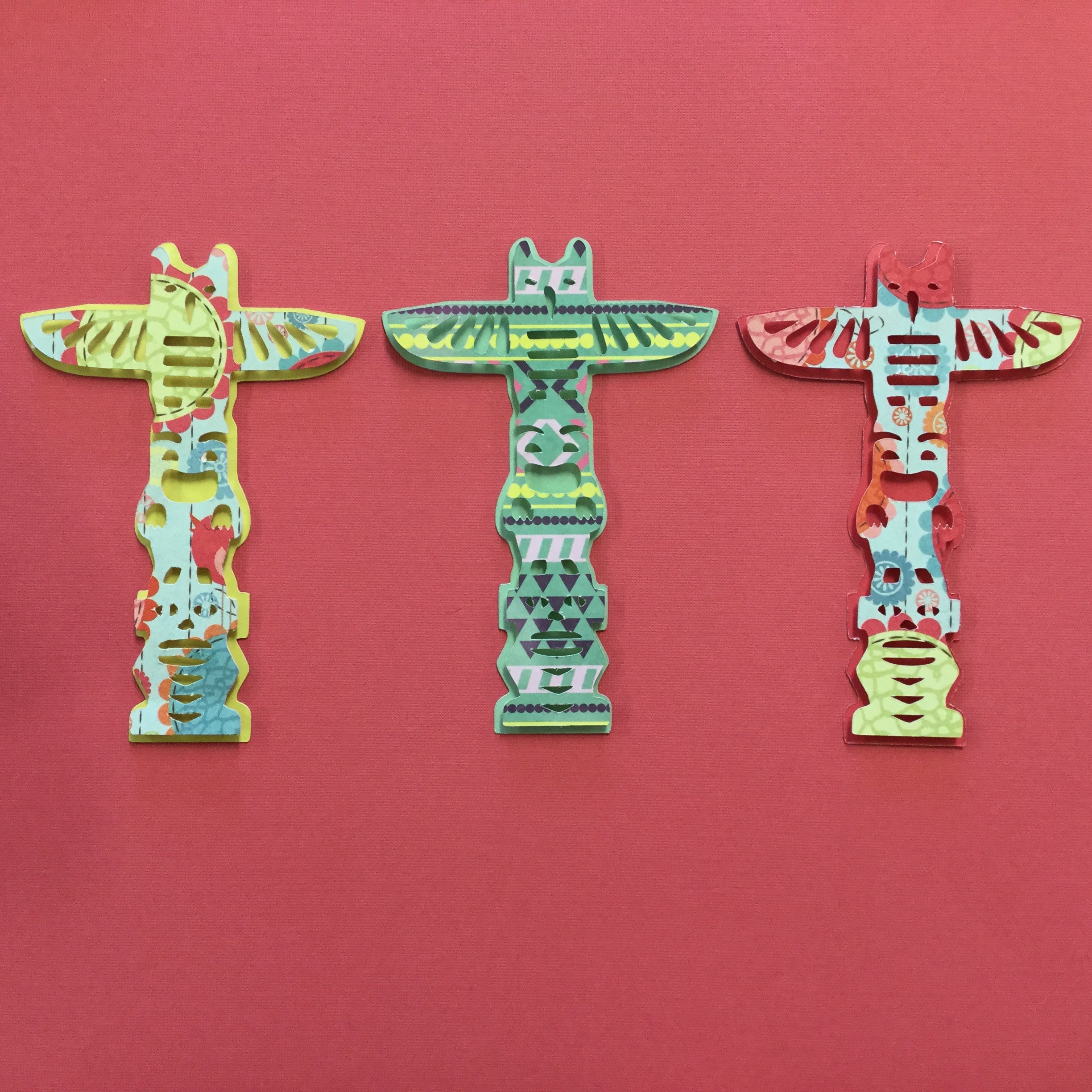 9579213B-0BAC-41BC-A16D-025887D57330 TOTEM POLE Camping Scrapbook Die Cuts - Image 1