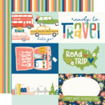 Simple Stories PACK YOUR BAGS 4X6 Elements 12”X12” Scrapbook Paper
