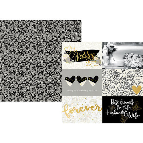 98405438-9B9C-43B1-B2C2-17B226042638 Simple Stories Always & Forever 4x6 HORIZONTAL ELEMENTS 12x12 Scrapbook Paper - Image 1