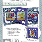 Karen Burniston FANCY LABEL ACCORDION Craft Die Set 6pc