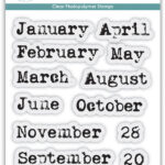 Craft Consortium JOURNAL MONTHS Clear Photopolymer Stamps