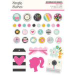 Simple Stories CRAFTY BABE Decorative Brads 32pc