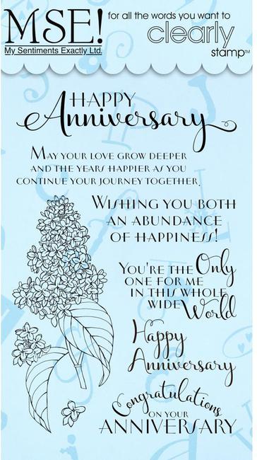 9A9C9364-6FB7-4F20-99FD-714C2C3C1677 MSE My Sentiments Exactly FLORAL ANNIVERSARY Clear Acrylic Stamps - Image 1
