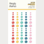 Simple Stories SAY CHEESE HAPPIEST PLACE Glitter Element Dots