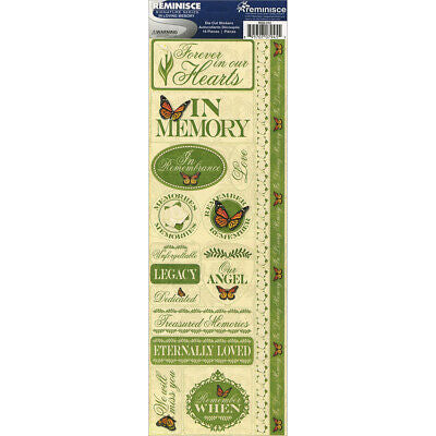 9C2E952E-524D-4BDE-B49F-1C0AC6819328 Reminisce IN LOVING MEMORY Stickers 16pc - Image 1