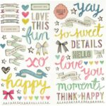 Thickers Maggie Holmes CRIQUE CAROUSEL Puffy Phrase Stickers