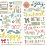 Thickers Maggie Holmes CRIQUE CAROUSEL Puffy Phrase Stickers