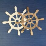 Ship Wheel HELM Scrapbook Die Cut Embellishment