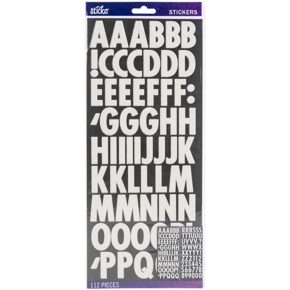 9D2816FA-2371-4ECC-9620-8BC803511680 Sticko FUTURA REGULAR GLITTER Alphabet Stickers 112pc - Image 1