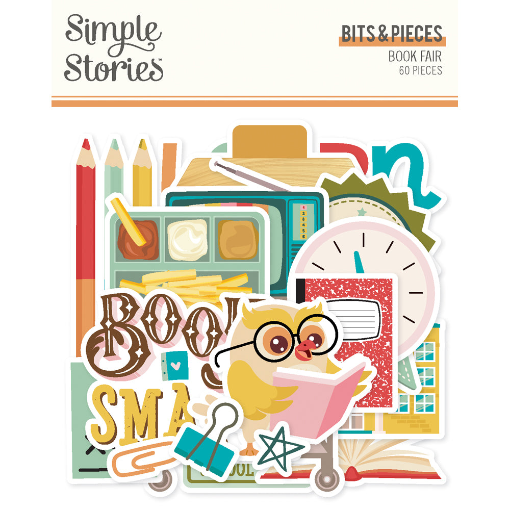 A09CA8BE-D4D1-4BDA-8C6C-B5770A5305A2 Simple Stories BOOK FAIR Bits & Pieces 60pc - Image 1