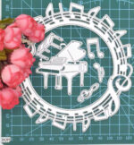 Craft Cutting MUSIC NOTES CIRCLE Metal Dies 6pc