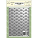 Lisa Horton SCALLOPED CIRCLES 3D Embossing Folder 5"X7"