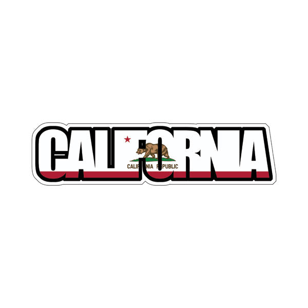 A3688F8E-743F-49DB-B3C1-3C8113DEB0FE CALIFORNIA FLAG WORD Title Travel Laser Cut 1pc - Image 1
