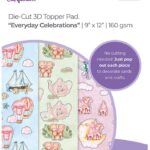 Crafters Companion EVERYDAY CELEBRATIONS 9”X12” Die-Cut 3D Topper Pad