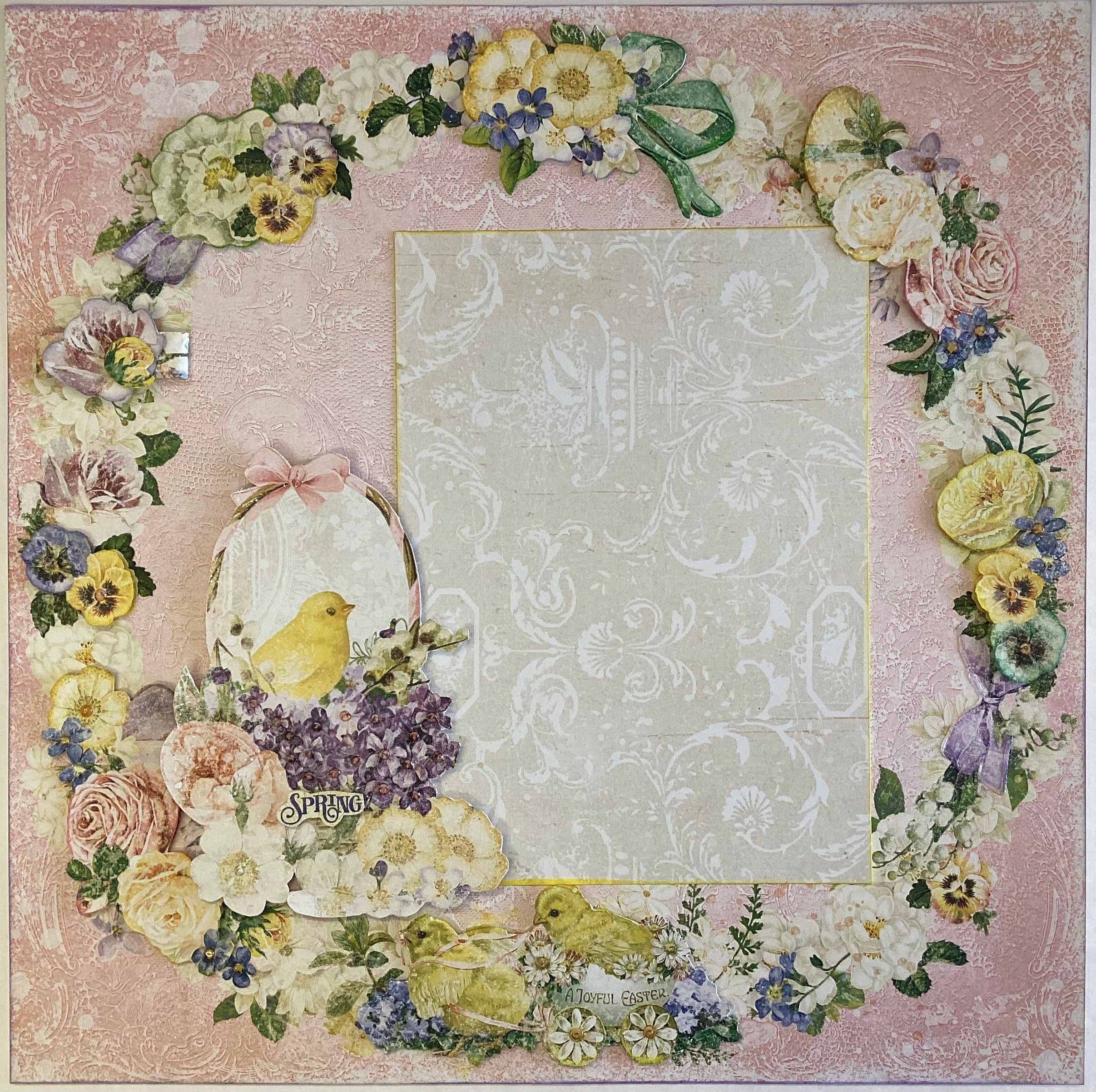 A3DB3A6F-F099-45DE-82FB-AE512BACA3A8 Scrapbooksrus Premade Page SPRING CHICK 12"X12" Scrapbook - Image 1