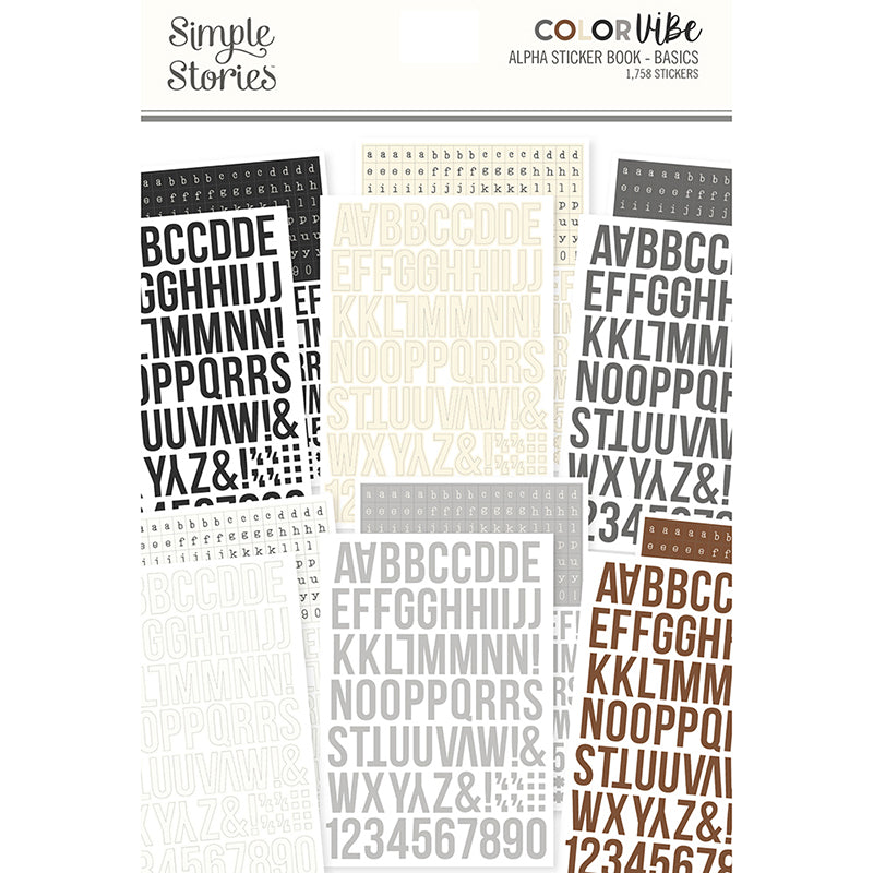 A40F5CCE-730C-4562-AC0B-BF33DF292B4A Simple Stories ColorVibe BASICS Alpha Sticker Book - Image 1