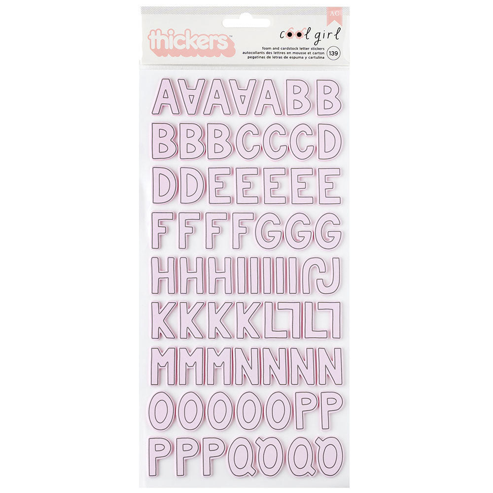 A5519D6A-B355-4063-AC0A-044D444DADF0 Thickers Pebbles COOL GIRL Alpha Foam Letter Stickers - Image 1