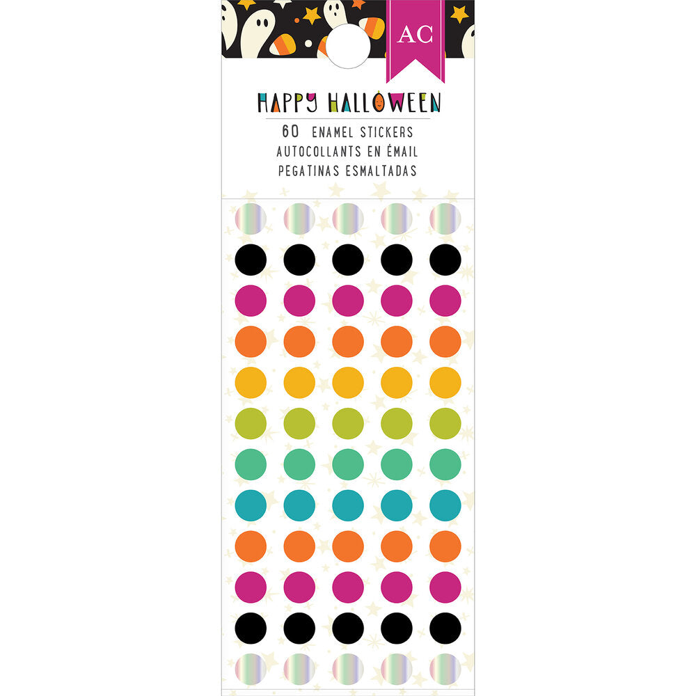 AA5619E9-50E5-424A-8DD9-F8B1A7E89C45 American Crafts HAPPY HALLOWEEN Enamel Stickers 60pc - Image 1