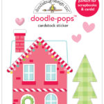 Doodlebug Doodle-Pops Candy Cane Lane PEPPERMINT PLACE 3D Stickers