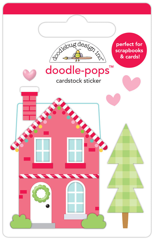 AAE031D8-F5C4-40F2-B174-74426FE5F9FB Doodlebug Doodle-Pops Candy Cane Lane PEPPERMINT PLACE 3D Stickers - Image 1