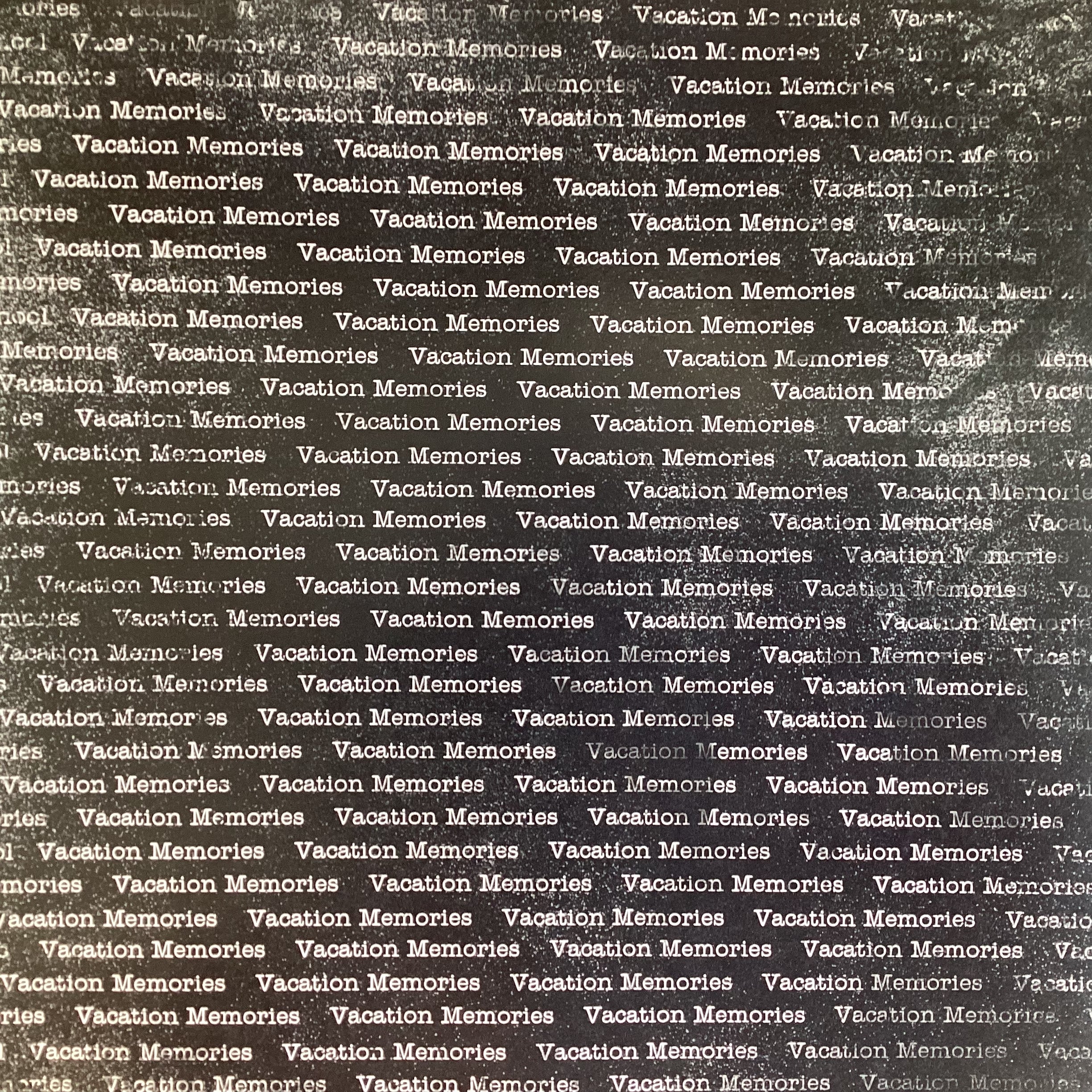 AB0FBE27-EA08-48EA-B1B8-4C443B387F3D Word Background VACATION MEMORIES 12"X12" Scrapbook Paper - Image 1