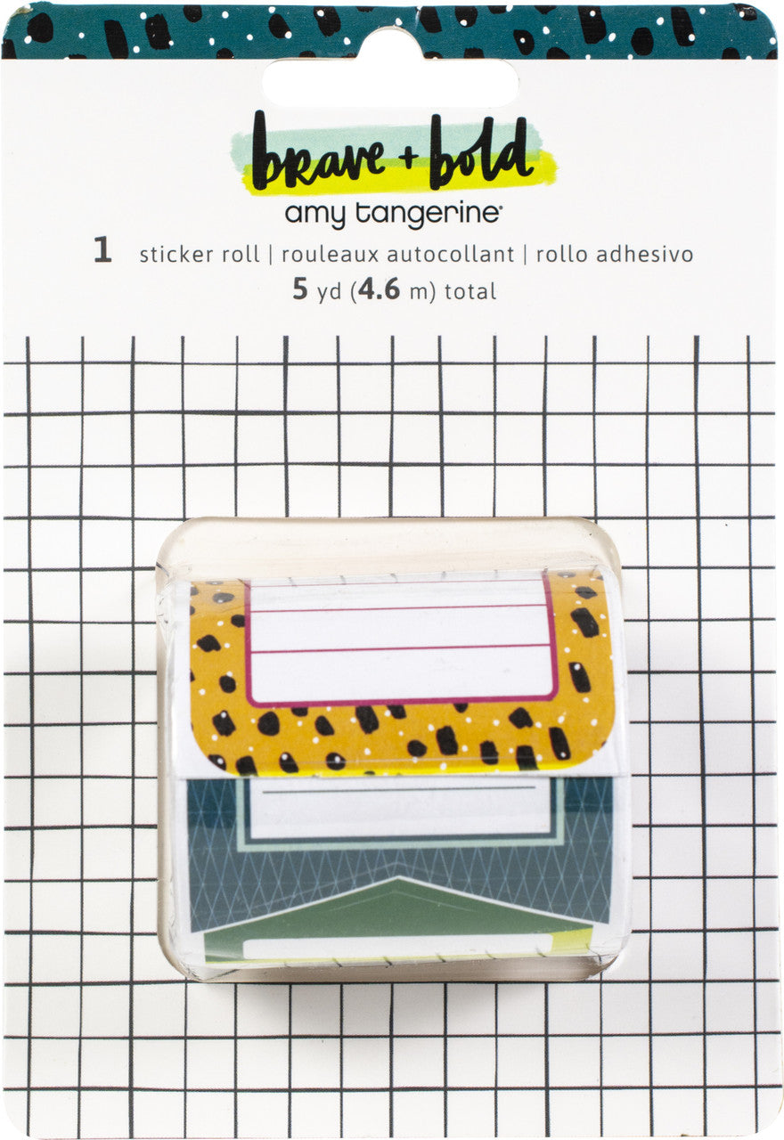 AC2B1DEF-C383-4788-B2F7-391264E4C8A3 Amy Tangerine BRAVE & BOLD Sticker Roll 5yd - Image 1