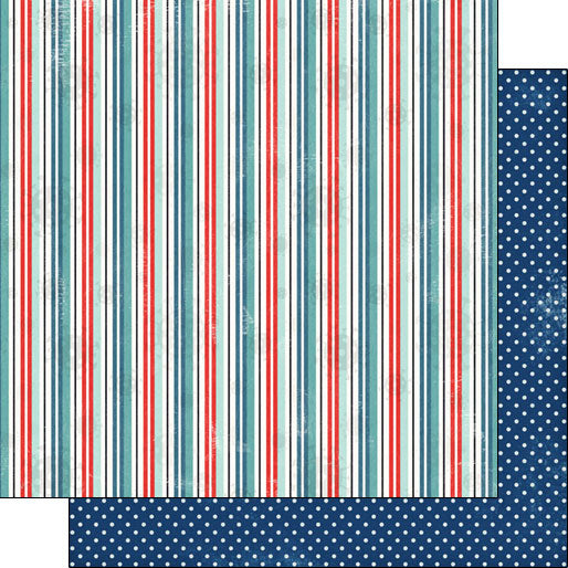 AC8A0306-140C-42BC-B9AF-146105897A64 Covid-19 STRIPED POLKA DOT Double Sided 12X12 Paper Scrapbook Customs - Image 1
