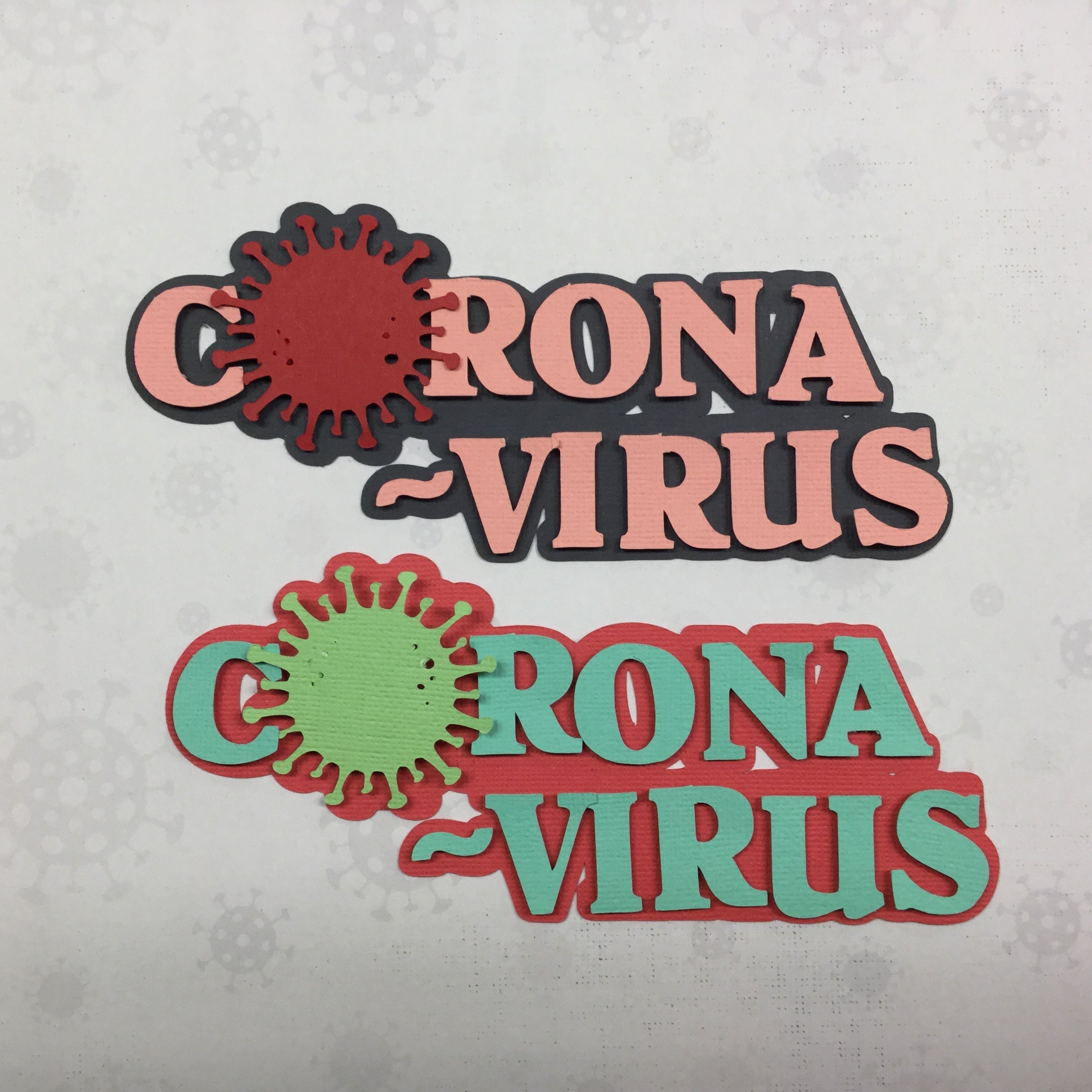 ADD0267E-788A-497F-8FEA-BFD6B1E47E68 Corona Covid-19 Quarantine Scrapbook DieCuts CORONAVIRUS - Image 1