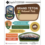 Scrapbook Customs GRAND TETON NATIONAL PARK SIGNS Sticker 10pc