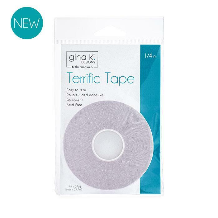AEF5BDAD-95FE-4713-8BC8-B412C9F0E2EC Gina K Designs TERRIFIC TAPE 1/4” Double -Sided Adhesive - Image 1