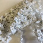 Scrapbooksrus Vintage WHITE SEQUIN MIDDLE Ribbon Trim 1yd