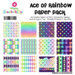 Scrapbooksrus ACE OF RAINBOW PACK 12pc 12"X12" Scrapbook Paper