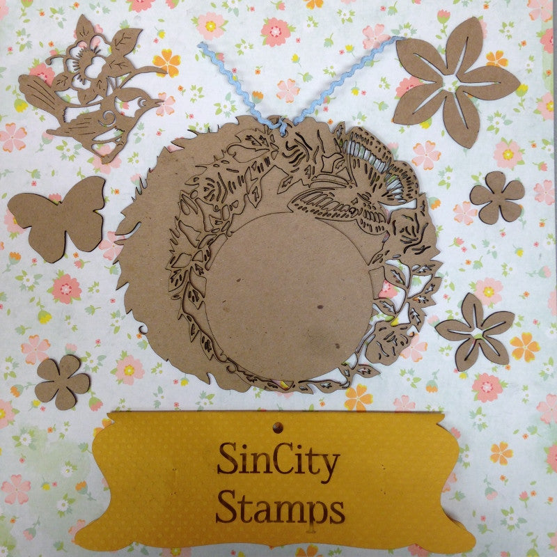 Album_Butterfly Sin City Stamps Butterfly Chip Board Album 5.5" X 5.5 '' - Image 1