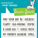Lawn Fawn SILLY GOOSE SENTIMENT ADD-ON Clear Stamps 10pc