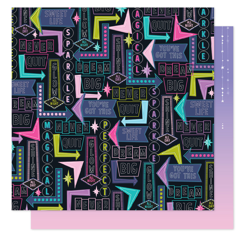 B2DE73ED-5C04-4452-8244-5691D374B233 Shimelle Sparkle City SHINE ALL DAY 12"X12" Paper - Image 1