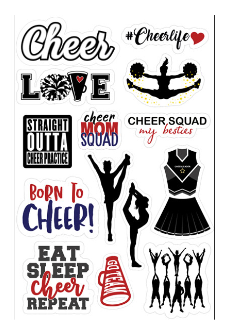 B367003C-B293-41B3-916E-F93E541A509A Scrapbook Customs CHEERLEADING EMBELLISHMENTS Laser DieCuts - Image 1