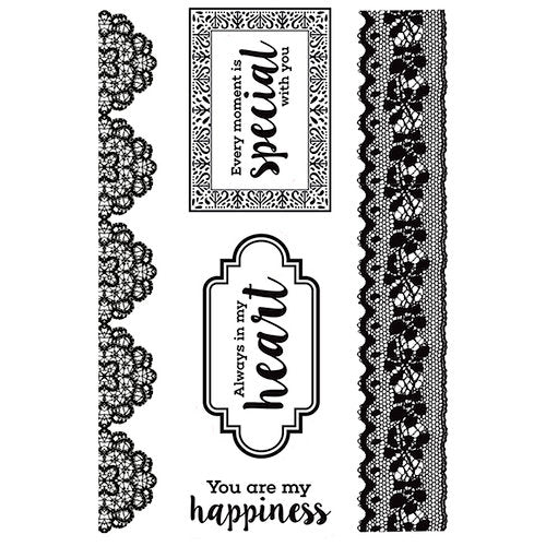 B4412345-B982-4D2F-9EB7-09686F578F3B KaiserCraft COTTAGE ROSE Clear Acrylic Stamps 5 pc. - Image 1